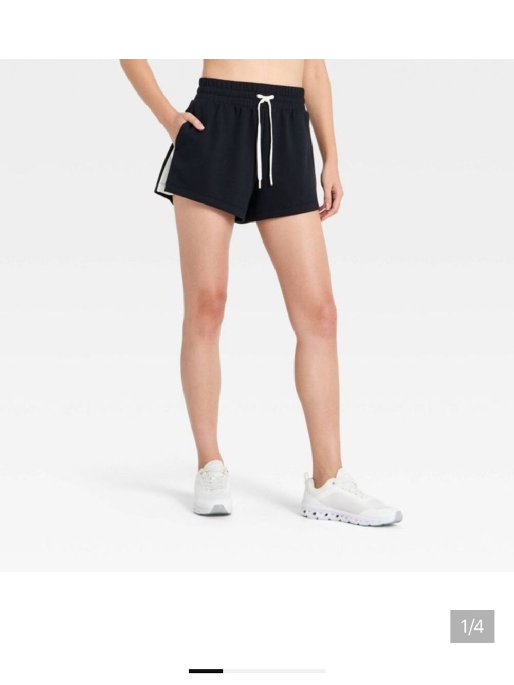 All In Motion - Women's Airy Sleek Pique Shorts - All In Motion Bl Black